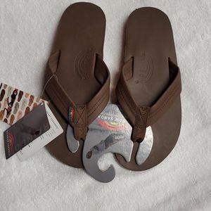 Mens Rainbow flip flops